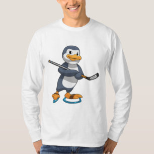 Penguin at Ice hockey with Ice hockey stick T-Shirt