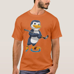 Penguin at Ice hockey with Ice hockey stick T-Shirt