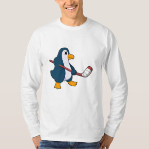 Penguin at Ice hockey with Ice hockey stick T-Shirt