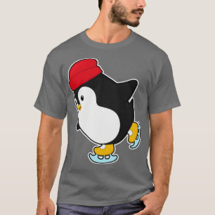 Penguin at Ice skating with Hat T-Shirt
