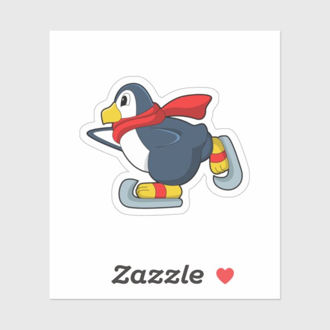 Penguin at Ice skating with Ice skates.PNG (Sheet)