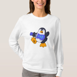 Penguin at Music with Guitar T-Shirt