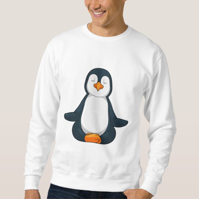 Penguin at Yoga Fitness in Sitting Sweatshirt (Front)