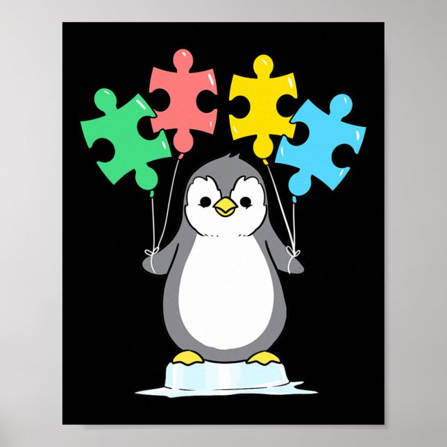 Penguin Autism Awareness  Poster (Front)