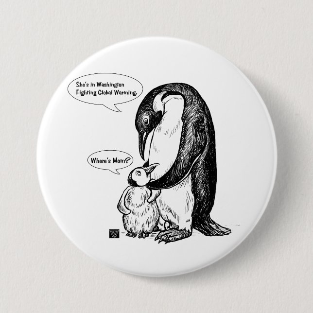 Penguin Awareness 7.5 Cm Round Badge (Front)