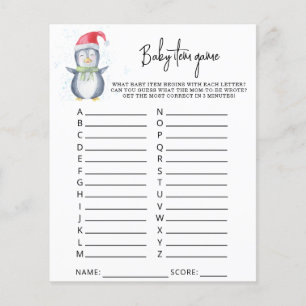 Penguin - Baby Item Game. Baby Shower Game