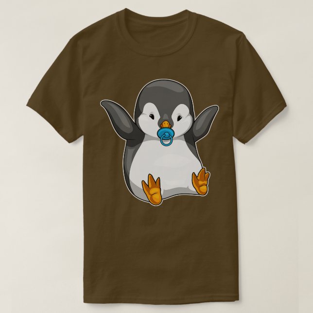 Penguin Baby Pacifier T-Shirt (Design Front)