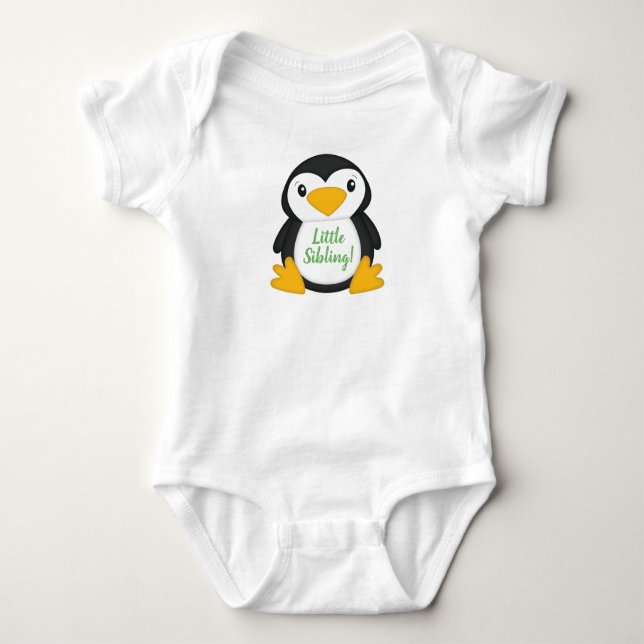 Penguin Baby Shower Baby Bodysuit (Front)