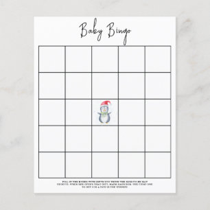 Penguin - Baby shower bingo game