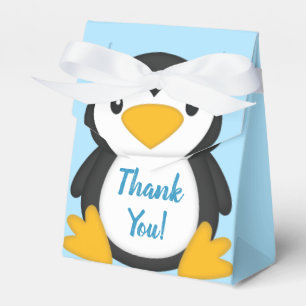 Penguin Baby Shower Blue Favour Box