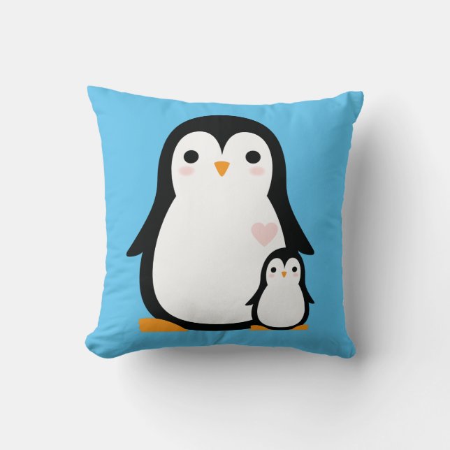 Penguin Baby Shower Cushion (Front)