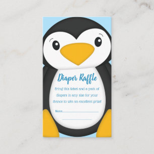 Penguin Baby Shower Enclosure Card
