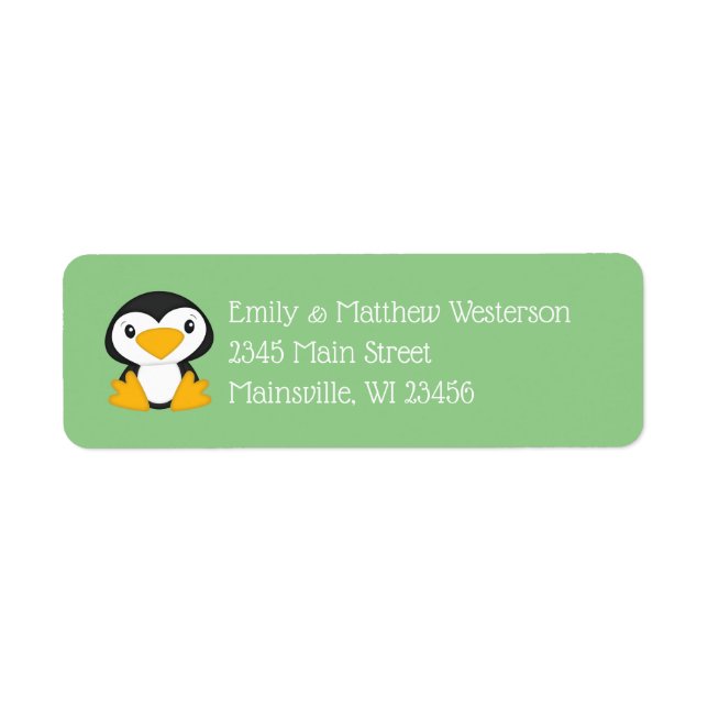 Penguin Baby Shower Green (Front)