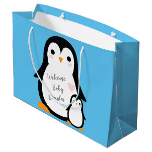 Penguin Baby Shower Large Gift Bag