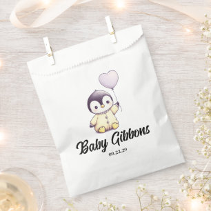 Penguin Baby Shower Napkins Favour Bags