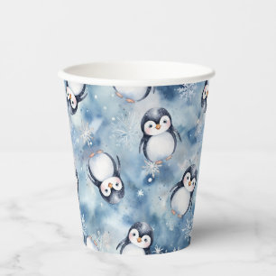 Penguin Baby Shower Paper Cups – Winter