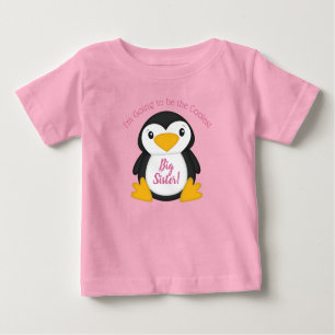 Penguin Baby Shower Pink Baby T-Shirt