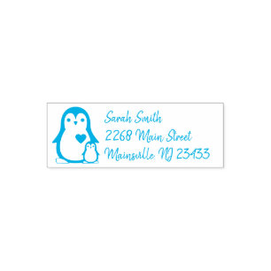 Penguin Baby Shower Self-inking Stamp