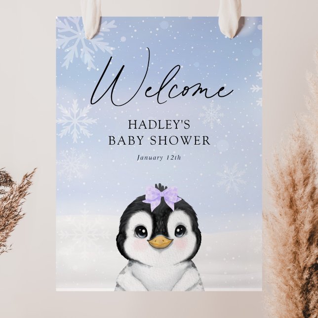 Penguin Baby Shower Welcome Sign (Creator Uploaded)