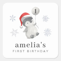 Penguin Balloon 1st Birthday