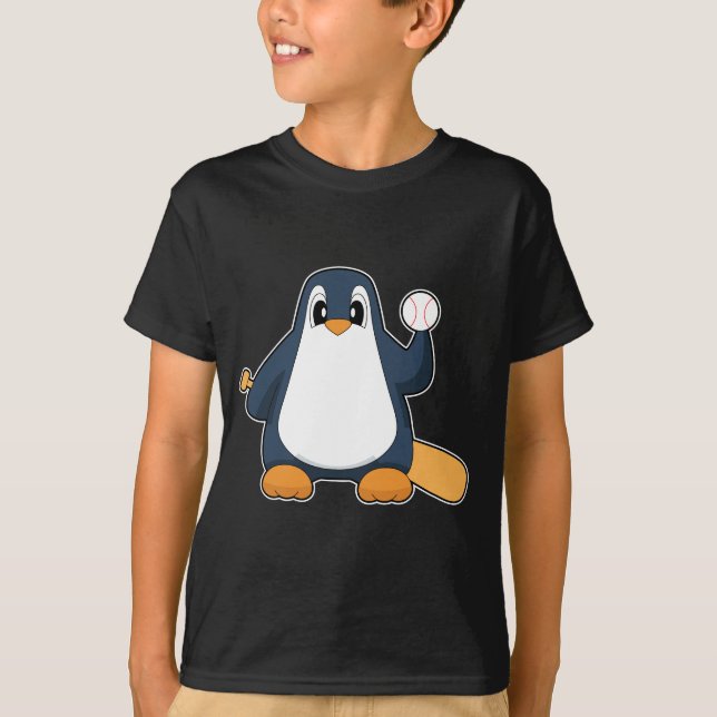 Penguin Baseball Baseball bat T-Shirt (Front)