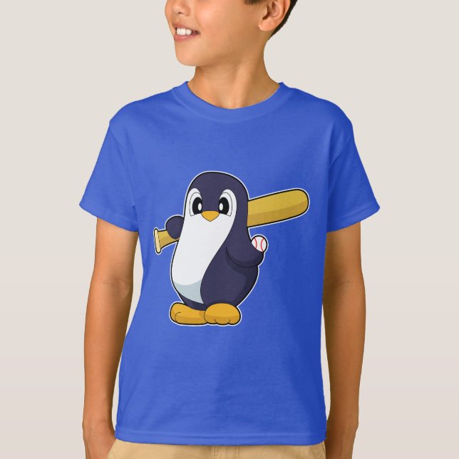 Penguin Baseball Baseball bat T-Shirt (Front)