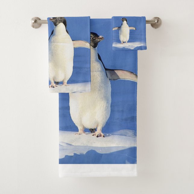 Penguin Bathroom Towel Set (Insitu)