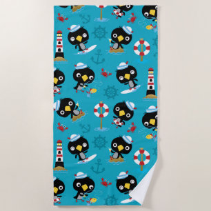 Penguin Beach Towel
