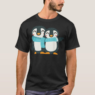Penguin BFF Scarf Cartoon Snow Winter Cute Animal  T-Shirt