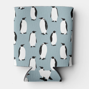 Penguin Bird Animal Cute Pattern Can Cooler