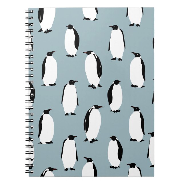 Penguin Bird Animal Cute Pattern Notebook (Front)