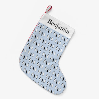 Penguin Bird Blue Antarctic Animal Polar Name Small Christmas Stocking