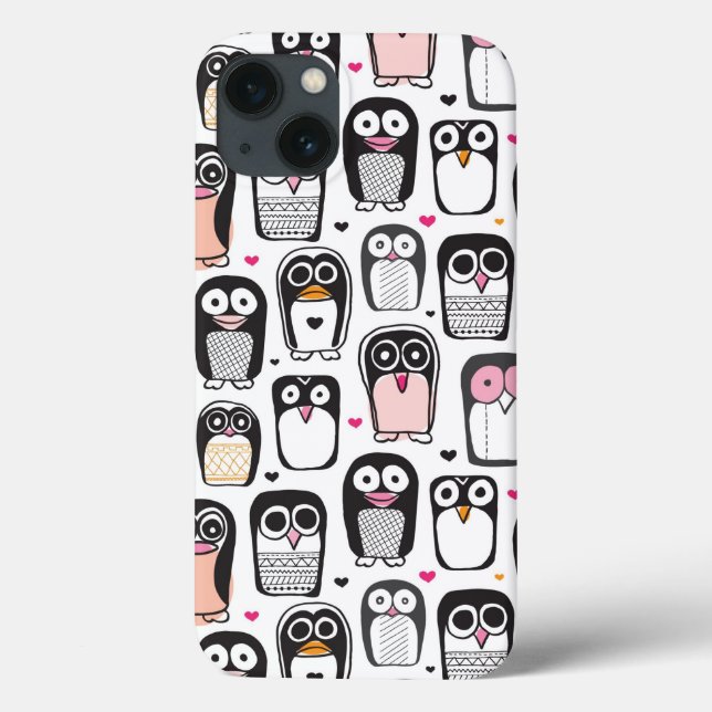penguin bird illustration background Case-Mate iPhone case (Back)