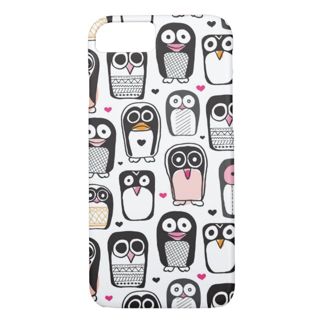 penguin bird illustration background Case-Mate iPhone case (Back)
