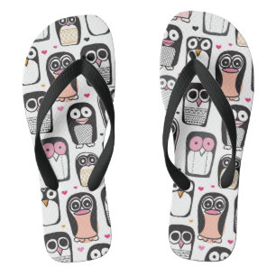 penguin bird illustration background jandals