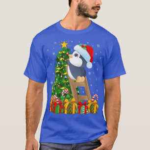 Penguin Bird Lover Xmas Lights Penguin Christmas T T-Shirt