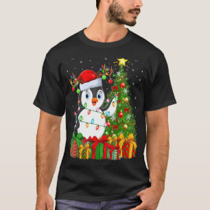 Penguin Bird   Xmas Holiday Santa Penguin Christma T-Shirt