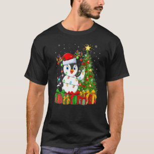 Penguin Bird Xmas Holiday Santa Penguin Christmas T-Shirt