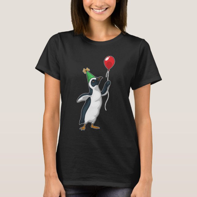 Penguin Birthday Balloon T-Shirt (Front)