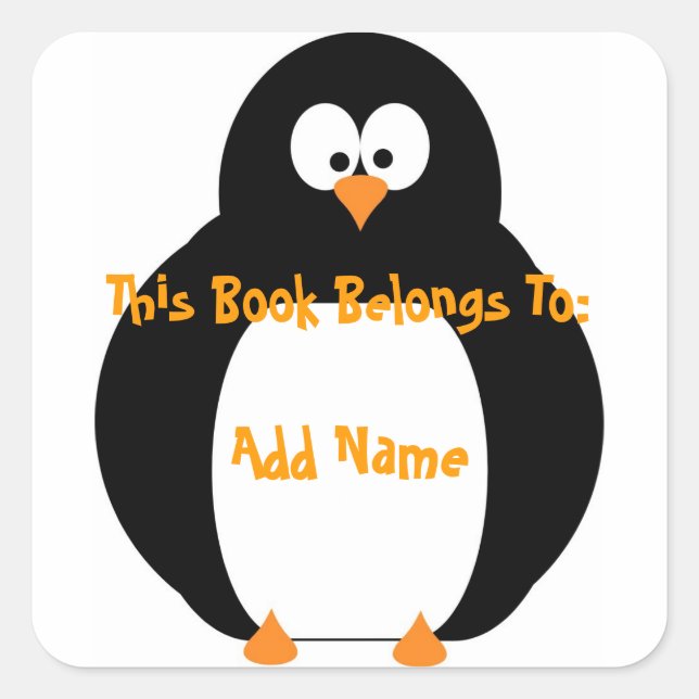 Penguin Bookplate Sticker (Front)