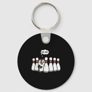 Penguin Bowling Ns Oh No Funny Bowler Player Men W Key Ring