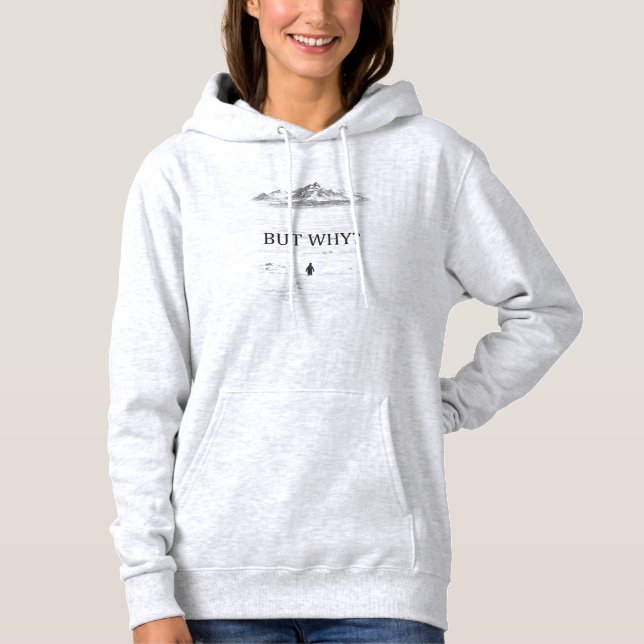 Penguin But Why Mountains Hoodie (Front)