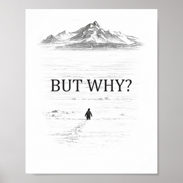 Penguin But Why Mountains  Poster (Front)