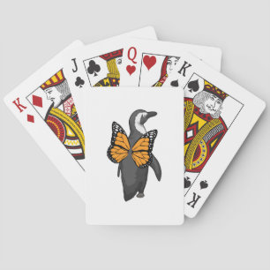 Penguin Butterfly wings Playing Cards