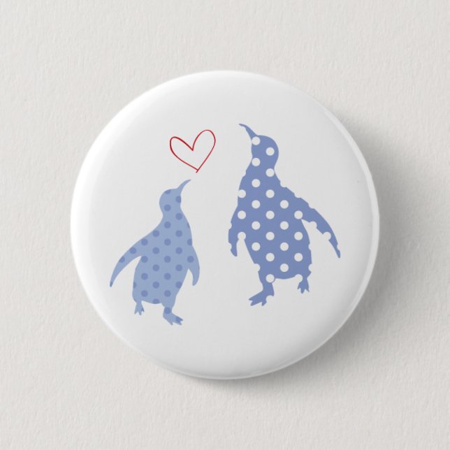 penguin button blue (Front)