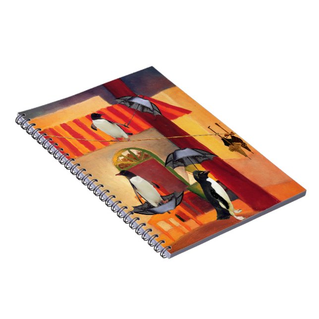 Penguin Cafe Spiral Notebook (Right Side)