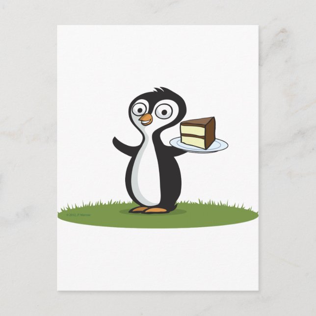 Penguin Cake Postcard (Front)