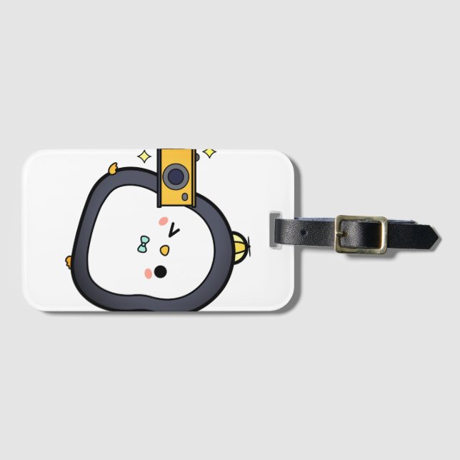 Penguin, Camera, Character Luggage Tag (Front Horizontal)