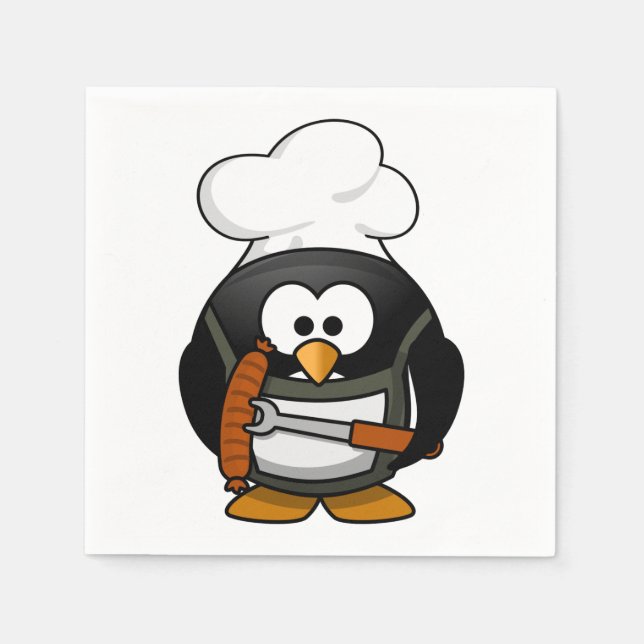 Penguin-Cartoon 001 Napkin (Front)