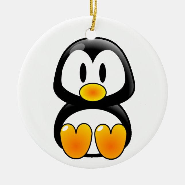 Penguin Cartoon Ornament (Front)
